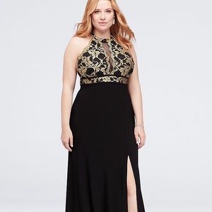 Black and Gold floor length gown